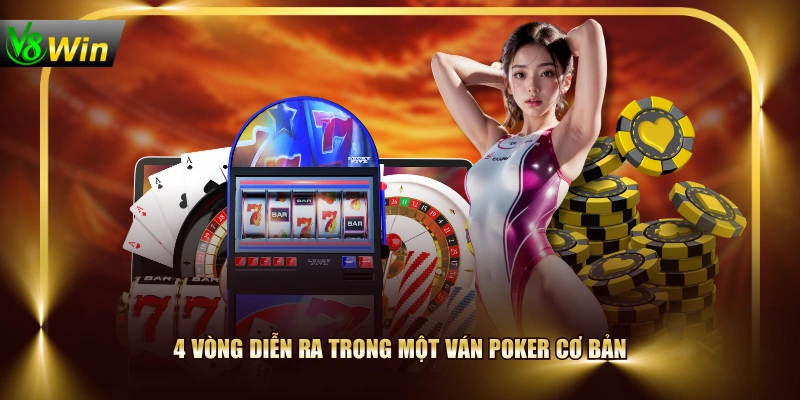 4 vòng diễn ra trong một ván poker cơ bản